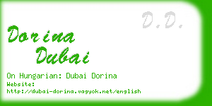 dorina dubai business card